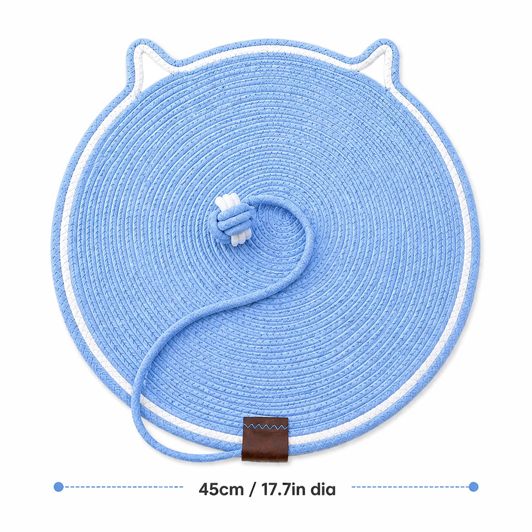 Talking Dog Club  Talking Dog Club - Cat Rope Mat - Blue