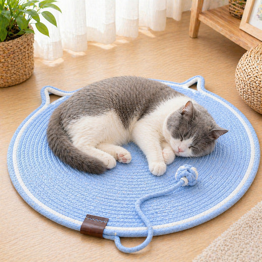 Talking Dog Club  Talking Dog Club - Cat Rope Mat - Blue