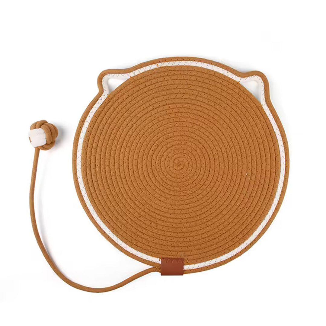 Talking Dog Club  Talking Dog Club - Cat Rope Mat - Brown