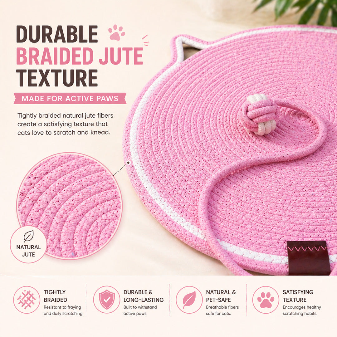 Talking Dog Club  Talking Dog Club - Cat Rope Mat - Pink