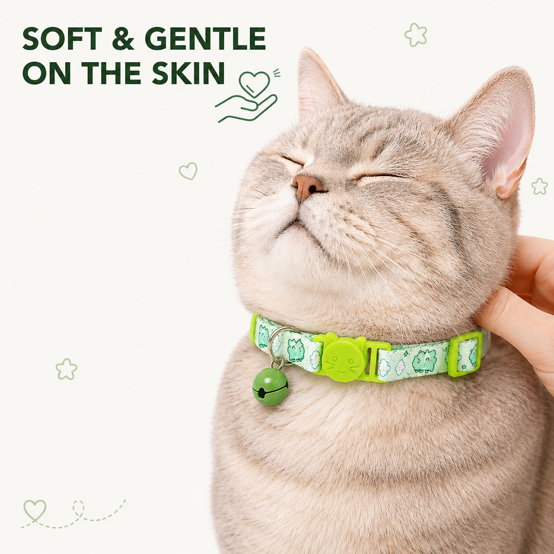 Talking Dog Club  Talking Dog Club - Everyday Cat Collars - With Attached Bell - Dino