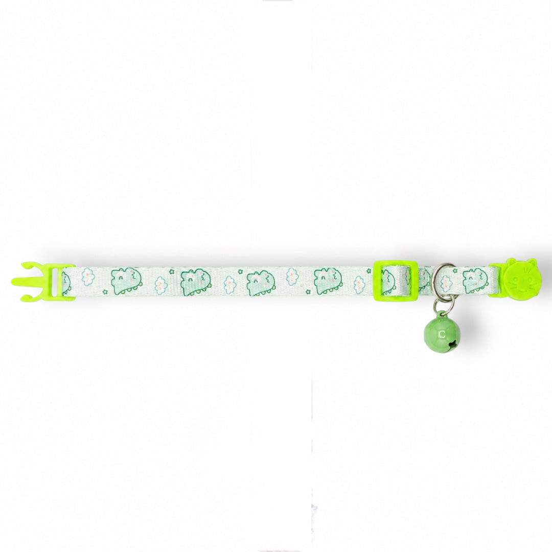 Talking Dog Club  Talking Dog Club - Everyday Cat Collars - With Attached Bell - Dino