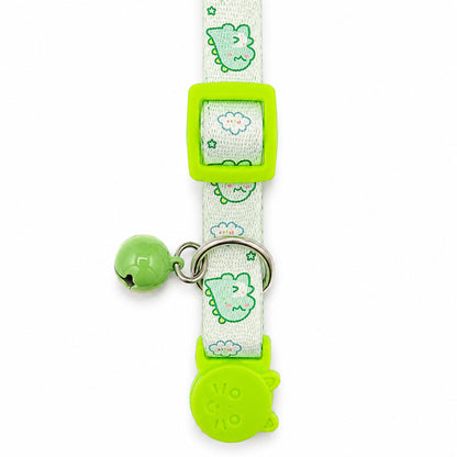 Talking Dog Club  Talking Dog Club - Everyday Cat Collars - With Attached Bell - Dino