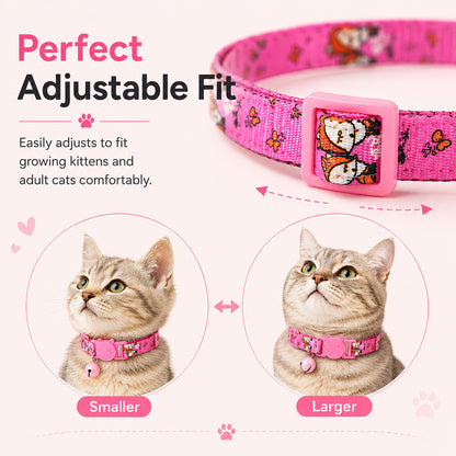 Talking Dog Club  Talking Dog Club - Everyday Cat Collars - With Attached Bell - Fox