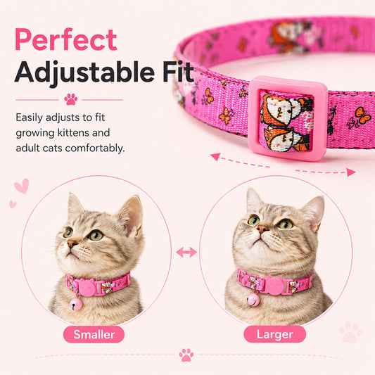 Talking Dog Club  Talking Dog Club - Everyday Cat Collars - With Attached Bell - Fox