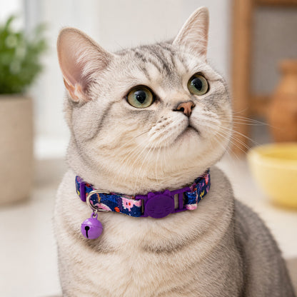 Talking Dog Club  Talking Dog Club - Everyday Cat Collars - With Attached Bell - Sea Horse