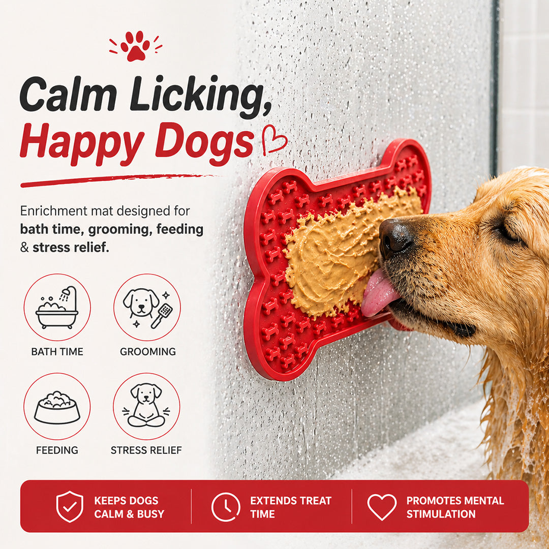 Talking Dog Club  Talking Dog Club - Lickable - Bone Shape Lick Mat