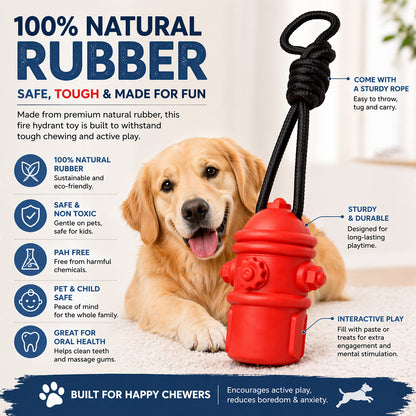 Talking Dog Club  Talking Dog Club - Sturdy - Fire Hydrant Toy with Rope