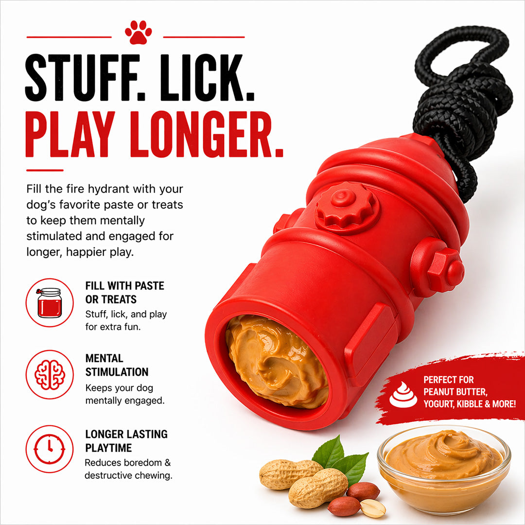 Talking Dog Club  Talking Dog Club - Sturdy - Fire Hydrant Toy with Rope