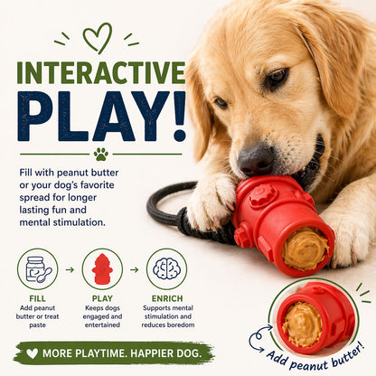 Talking Dog Club  Talking Dog Club - Sturdy - Fire Hydrant Toy with Rope