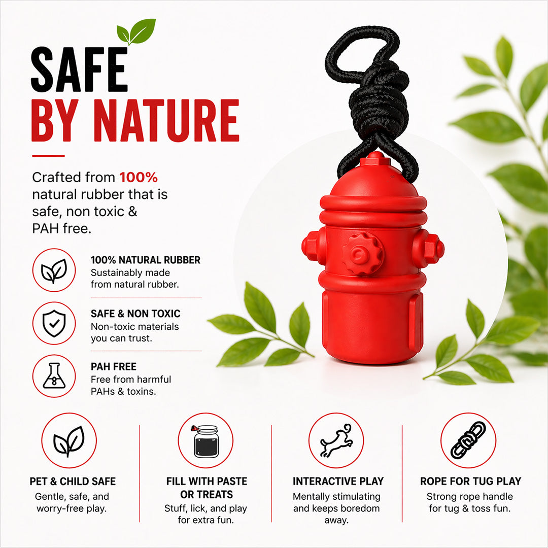 Talking Dog Club  Talking Dog Club - Sturdy - Fire Hydrant Toy with Rope
