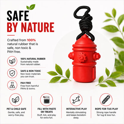 Talking Dog Club  Talking Dog Club - Sturdy - Fire Hydrant Toy with Rope