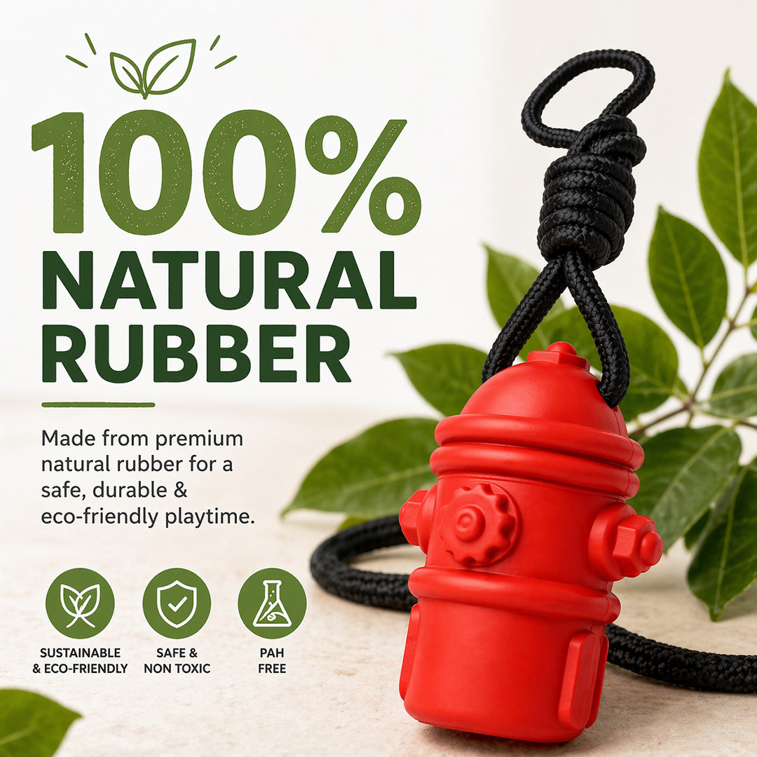 Talking Dog Club  Talking Dog Club - Sturdy - Fire Hydrant Toy with Rope