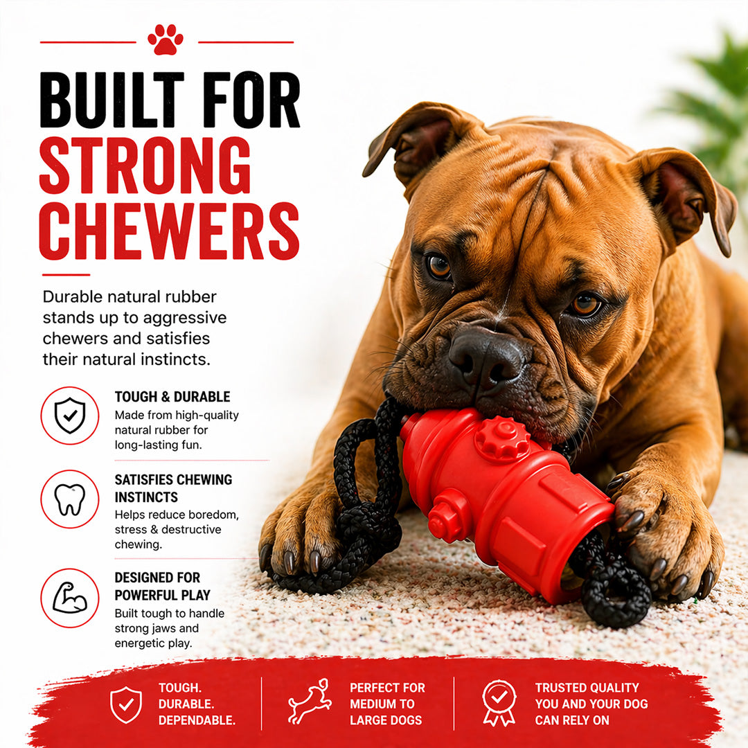 Talking Dog Club  Talking Dog Club - Sturdy - Fire Hydrant Toy with Rope