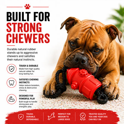 Talking Dog Club  Talking Dog Club - Sturdy - Fire Hydrant Toy with Rope