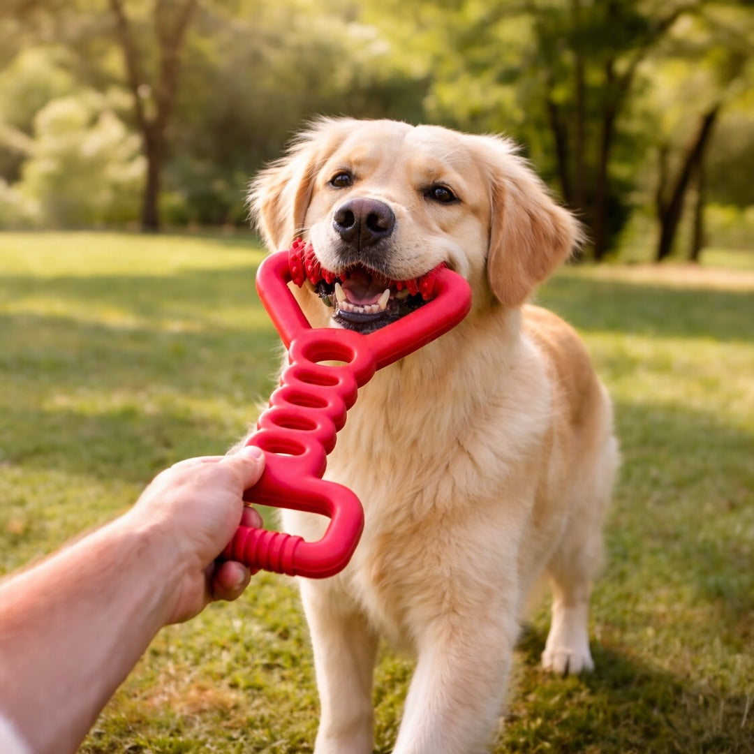 Talking Dog Club  Talking Dog Club - Sturdy - Tug Off - Natural Rubber Toy