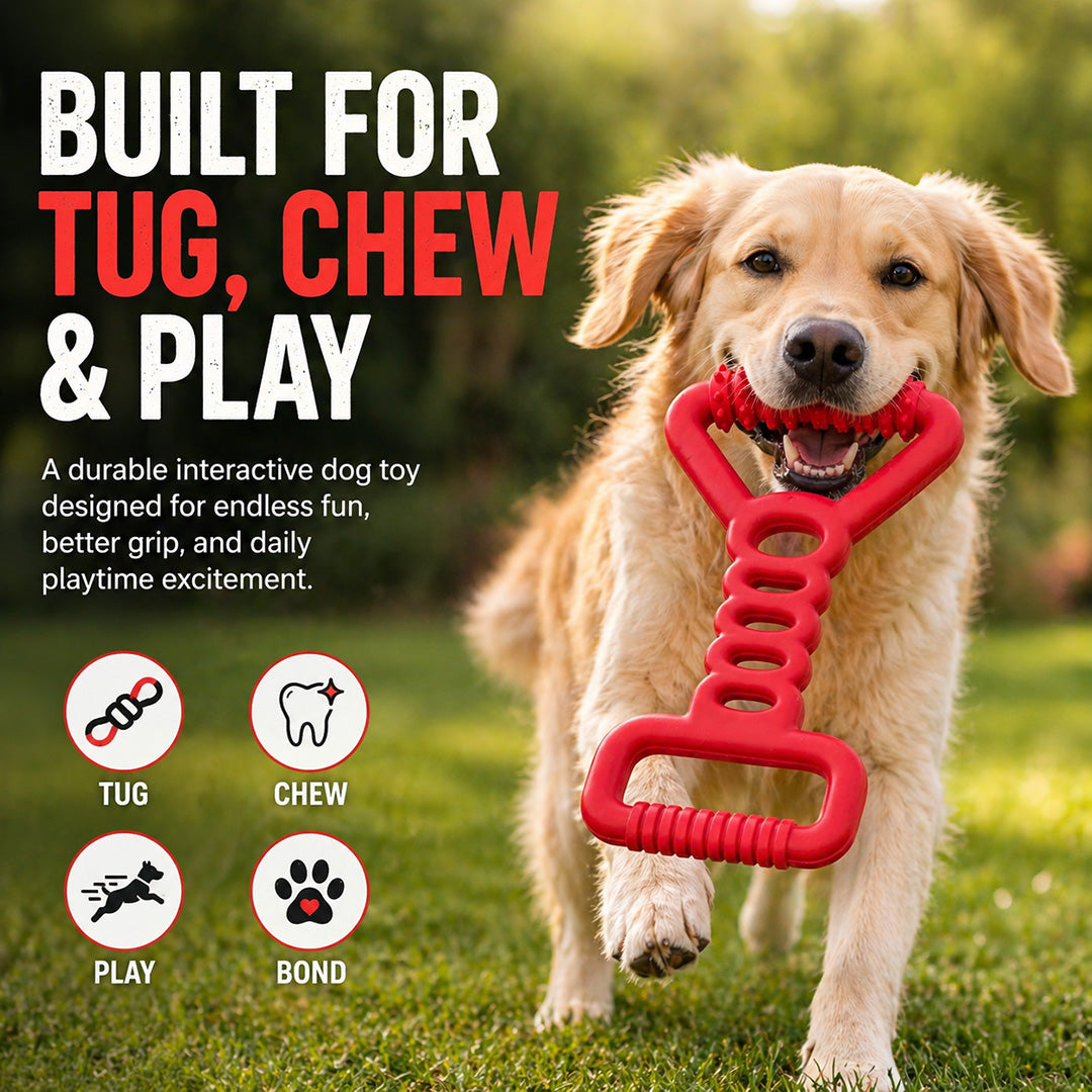 Talking Dog Club  Talking Dog Club - Sturdy - Tug Off - Natural Rubber Toy