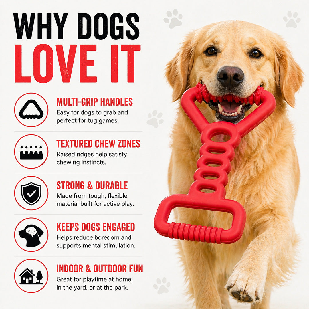 Talking Dog Club  Talking Dog Club - Sturdy - Tug Off - Natural Rubber Toy