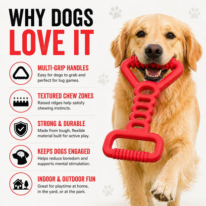Talking Dog Club  Talking Dog Club - Sturdy - Tug Off - Natural Rubber Toy