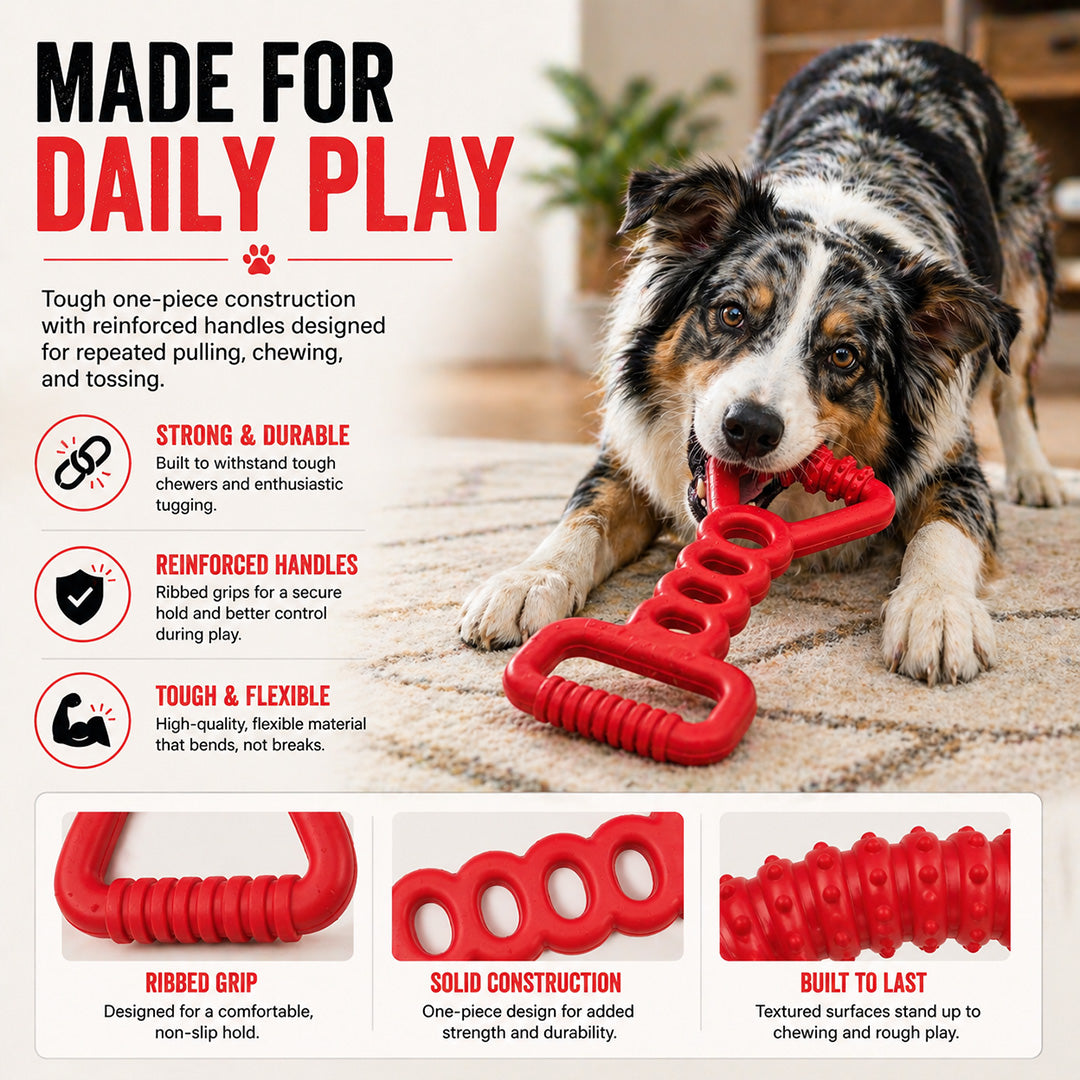 Talking Dog Club  Talking Dog Club - Sturdy - Tug Off - Natural Rubber Toy