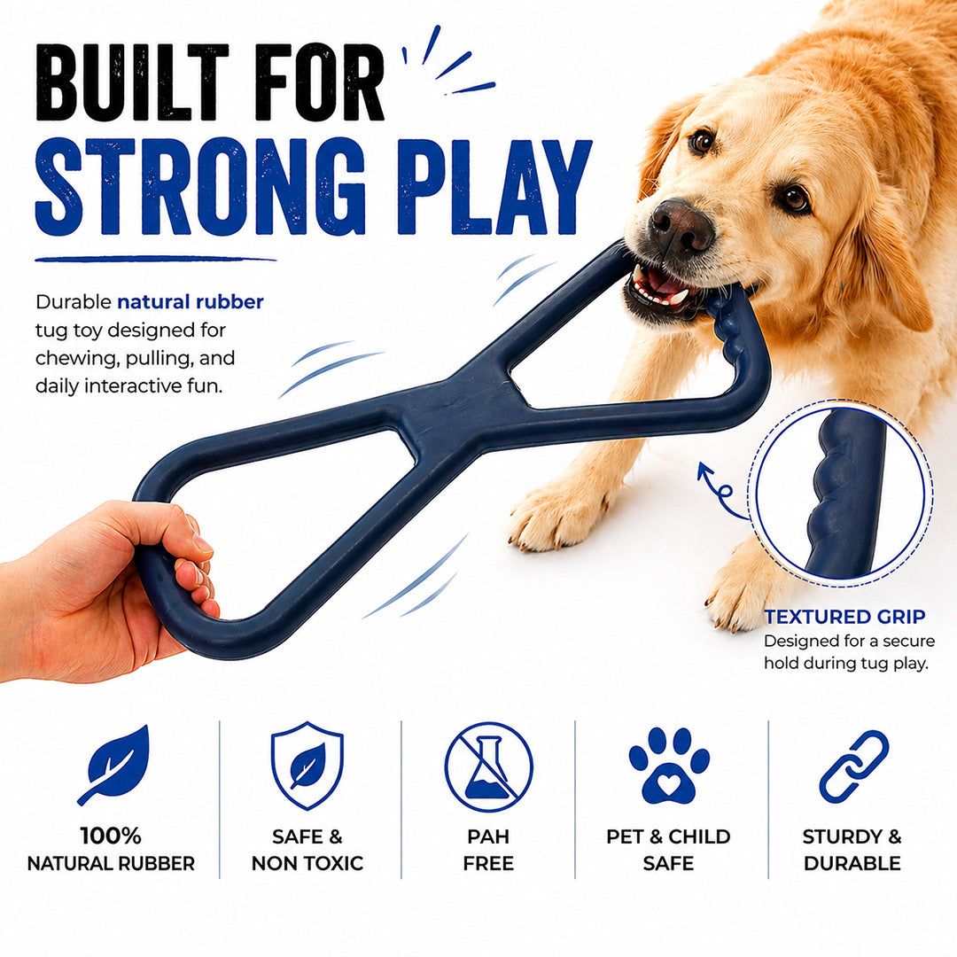 Talking Dog Club  Talking Dog Club - Sturdy - XL Infinity Pull - Natural Rubber Toy