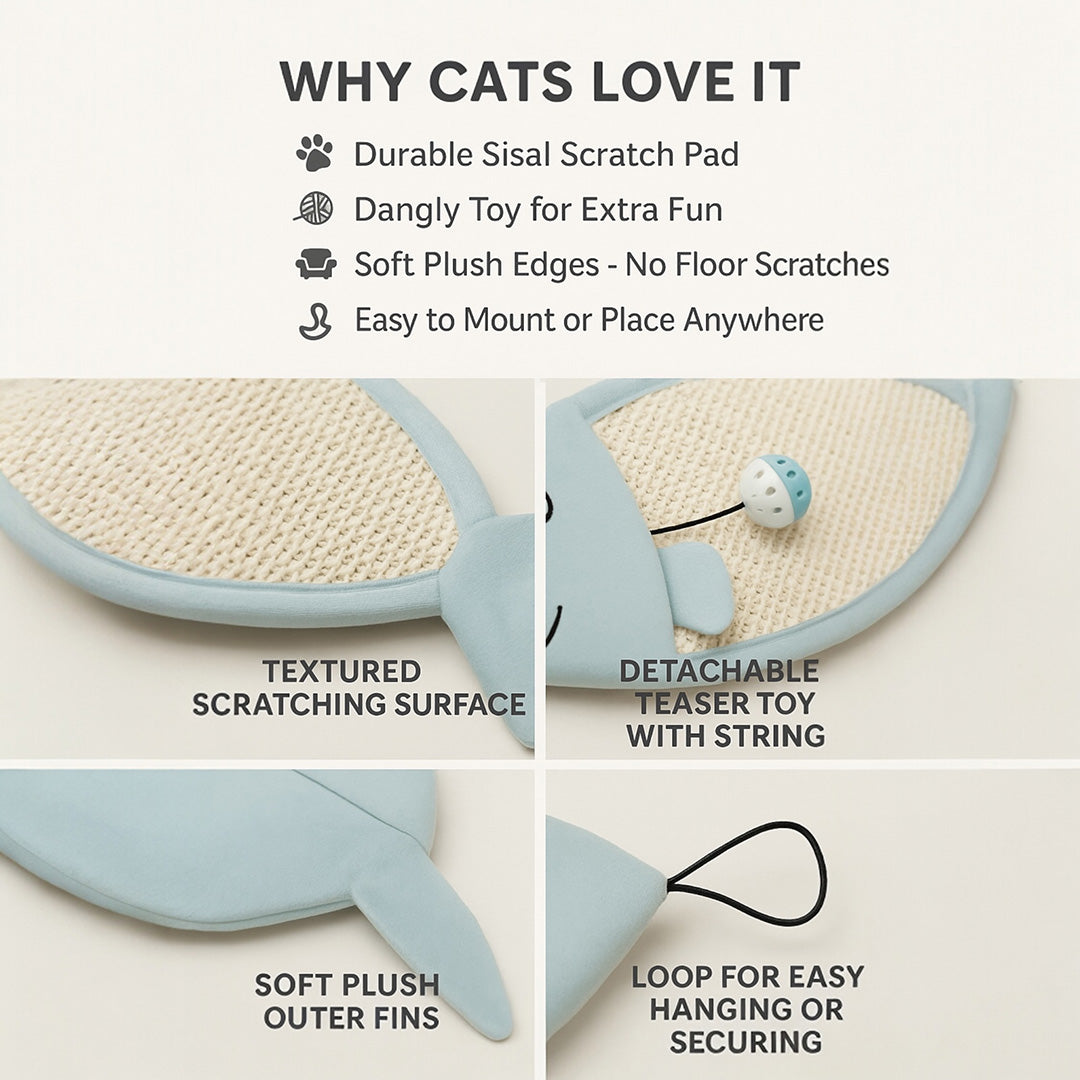 Talking Dog Club  2 in 1 Fish Scratcher Mat