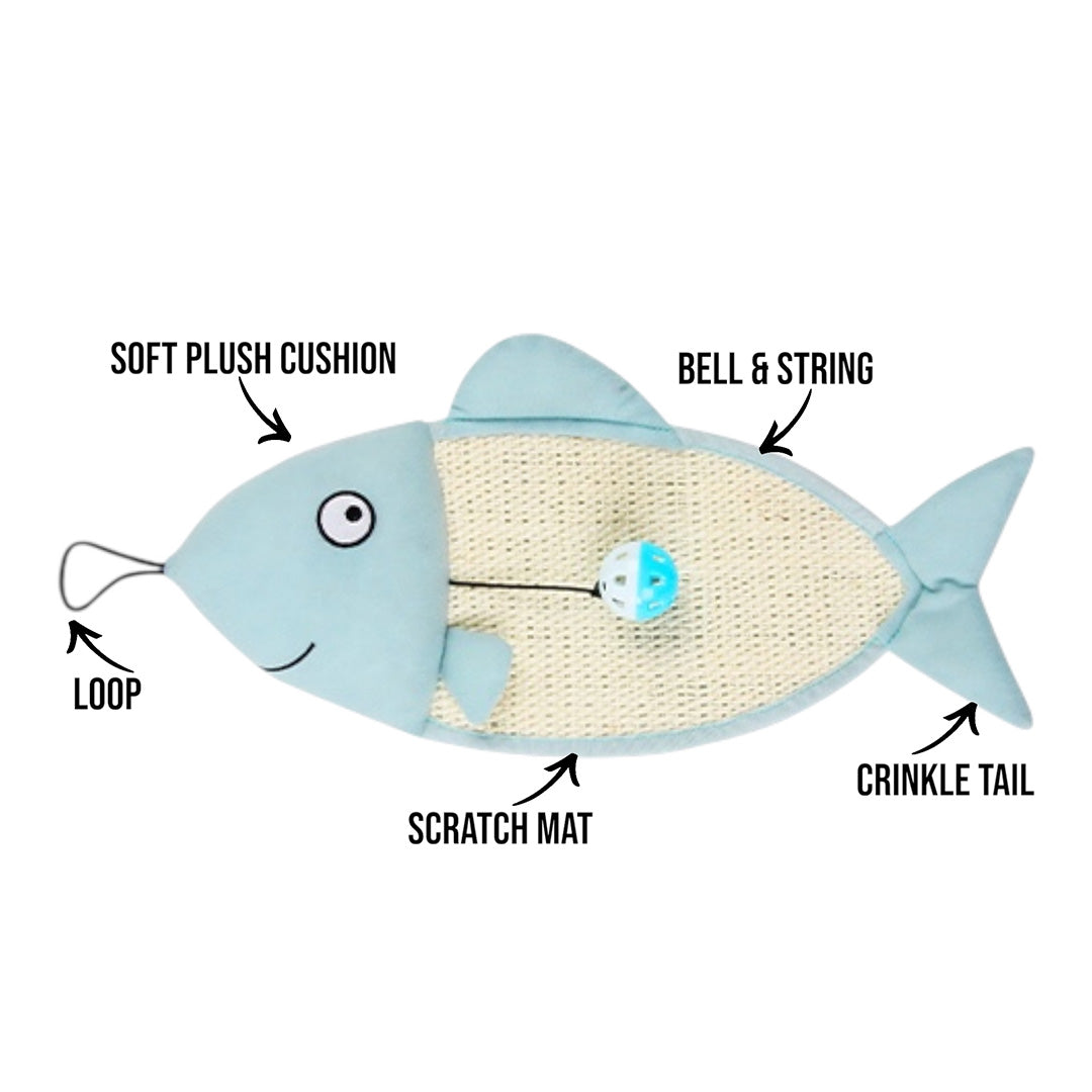Talking Dog Club  2 in 1 Fish Scratcher Mat