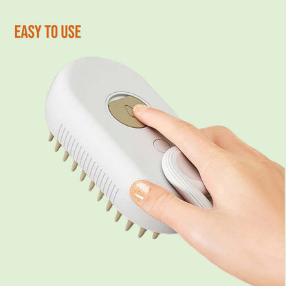 Talking Dog Club  3-in-1 Pet Steam Grooming Brush