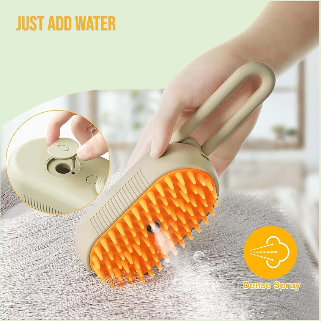 Talking Dog Club  3-in-1 Pet Steam Grooming Brush