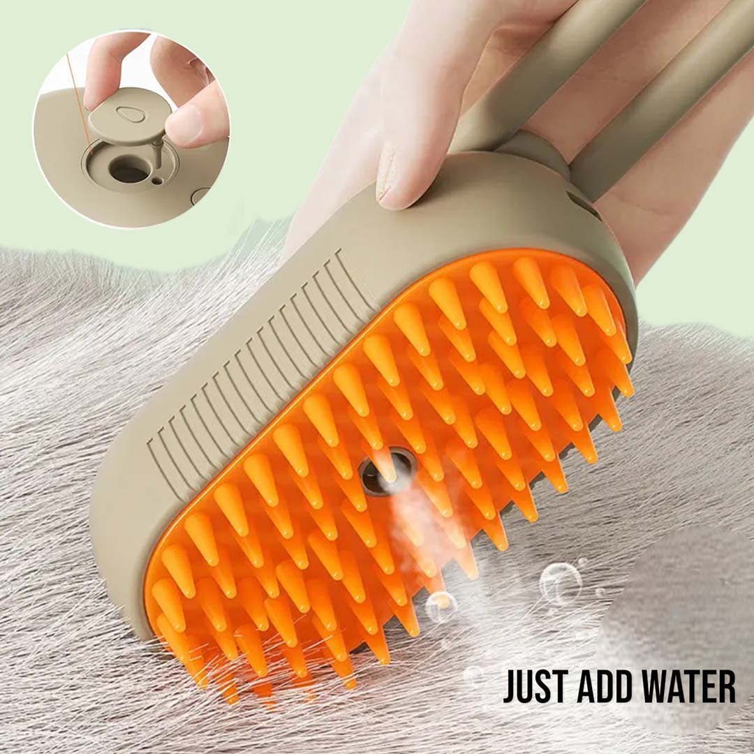 Talking Dog Club  3-in-1 Pet Steam Grooming Brush