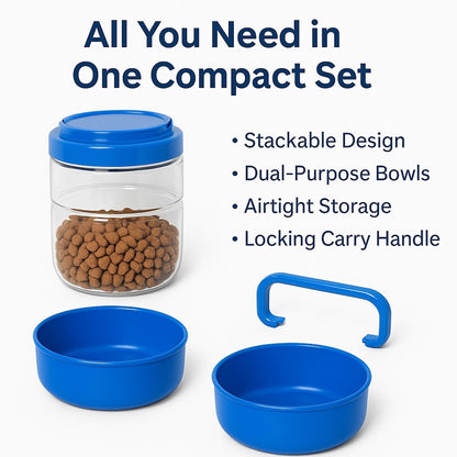 Talking Dog Club  3 in 1 Travel Bowl Set