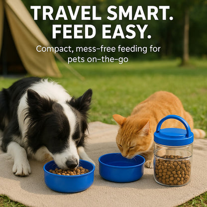 Talking Dog Club  3 in 1 Travel Bowl Set