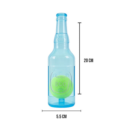 Talking Dog Club  Ball in Bottle Rubber Chew Toy - Blue
