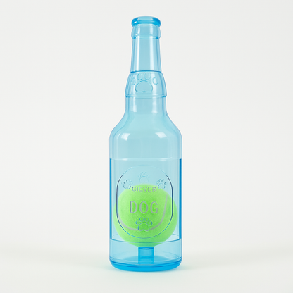 Talking Dog Club  Ball in Bottle Rubber Chew Toy - Blue