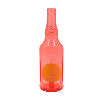 Talking Dog Club  Ball in Bottle Rubber Chew Toy - Red
