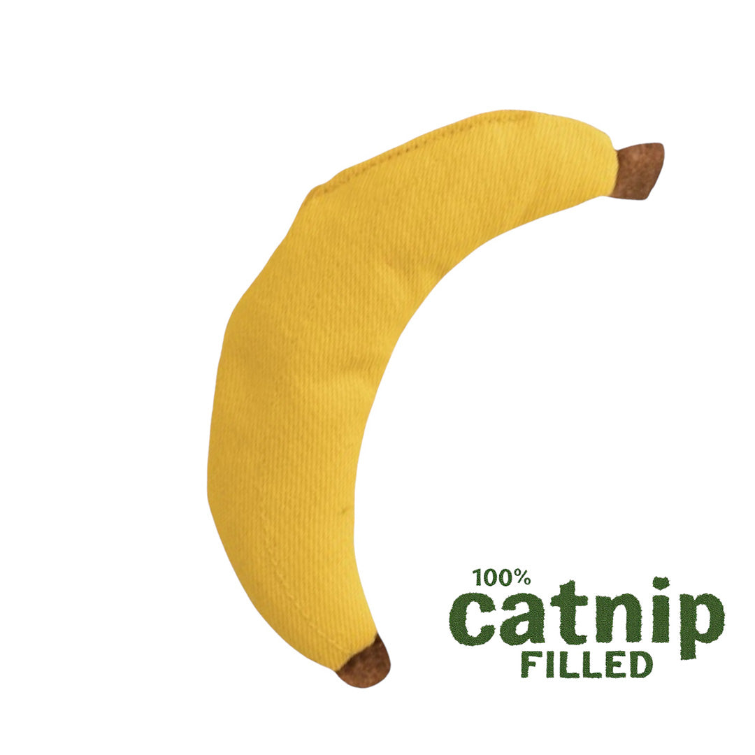 Talking Dog Club  Banana Cat Toy with 100% Catnip