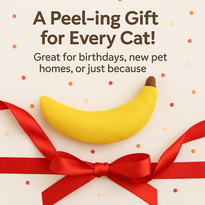 Talking Dog Club  Banana Cat Toy with 100% Catnip