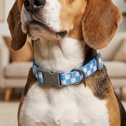 Talking Dog Club  Talking Dog Club - Checkmate Leash and Collar Combo - Blue