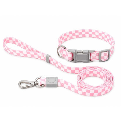 Talking Dog Club  Talking Dog Club - Checkmate Leash and Collar Combo - Pink
