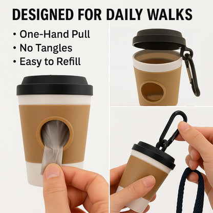 Talking Dog Club  Coffee Cup Poop Bag Holder