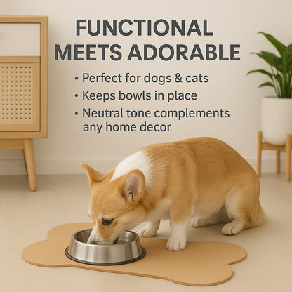 Talking Dog Club  Cork - a - Mat - Floor Food & Water Mat