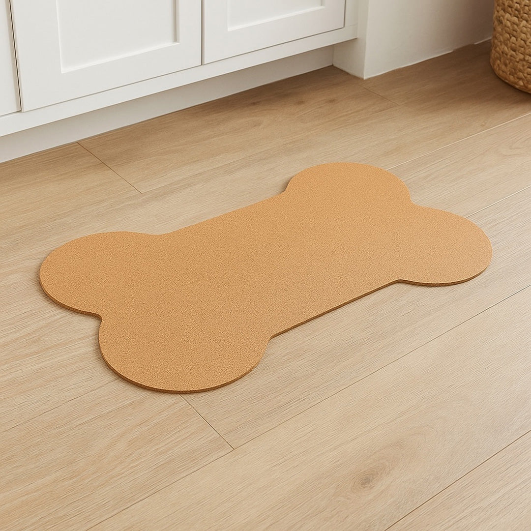 Talking Dog Club  Cork - a - Mat - Floor Food & Water Mat
