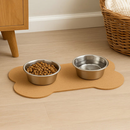 Talking Dog Club  Cork - a - Mat - Floor Food & Water Mat