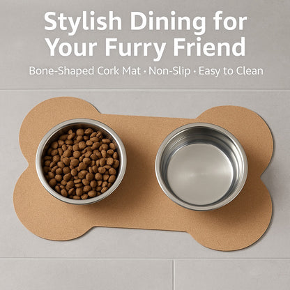 Talking Dog Club  Cork - a - Mat - Floor Food & Water Mat
