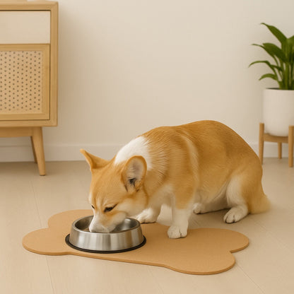 Talking Dog Club  Cork - a - Mat - Floor Food & Water Mat