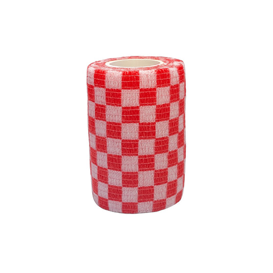 Talking Dog Club  Cover them Paws - Self Adhesive Wraps - Red&White Check