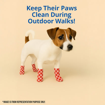 Talking Dog Club  Cover them Paws - Self Adhesive Wraps - Red&White Check