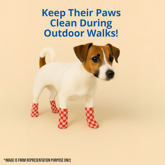 Talking Dog Club Cover them Paws - Self Adhesive Wraps - Red & White Check