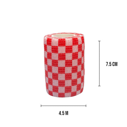 Talking Dog Club  Cover them Paws - Self Adhesive Wraps - Red&White Check