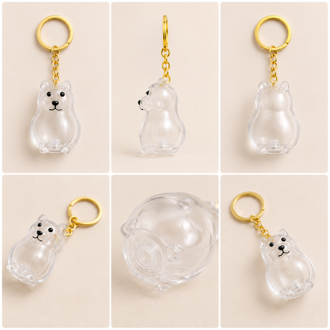 Talking Dog Club  Dog Hair keepsakeCapsule - Key Chain - Happy Lab